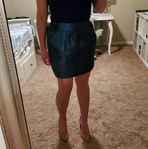 Blue and Black brocade Skirt, M